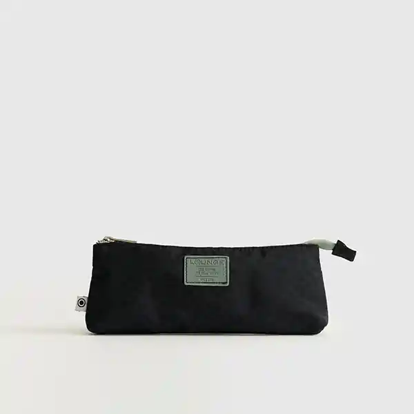 Estuche Back To School Simple Nylon Gris