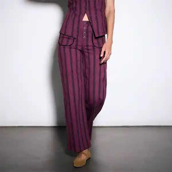 Pantalón Solsticio Líneas Copenhagen 34 Burdeo