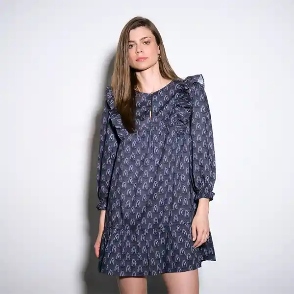 Vestido Solsticio Viena S Azul
