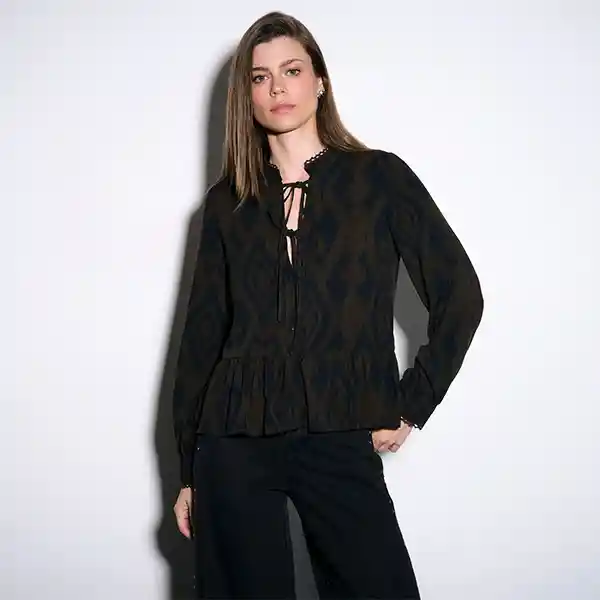 Blusa Solsticio Lund M Verde Musgo