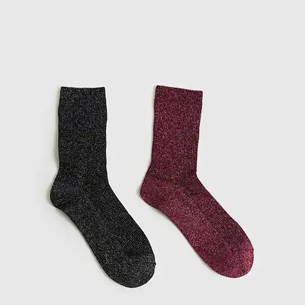 Set Calcetines Dreamy Caña Media Shiny S/m Burdeo