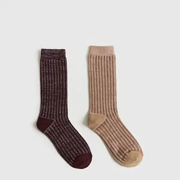 Set Calcetines Dreamy Caña Alta Shiny S/m Café