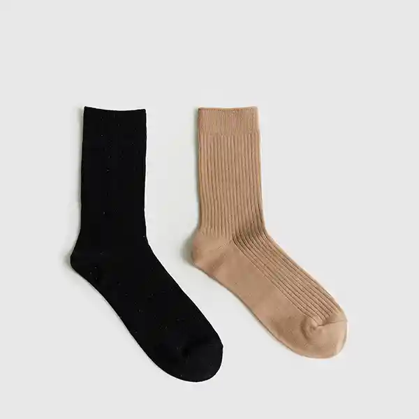 Set Calcetines Dreamy Caña Media Lurex S/m Negro