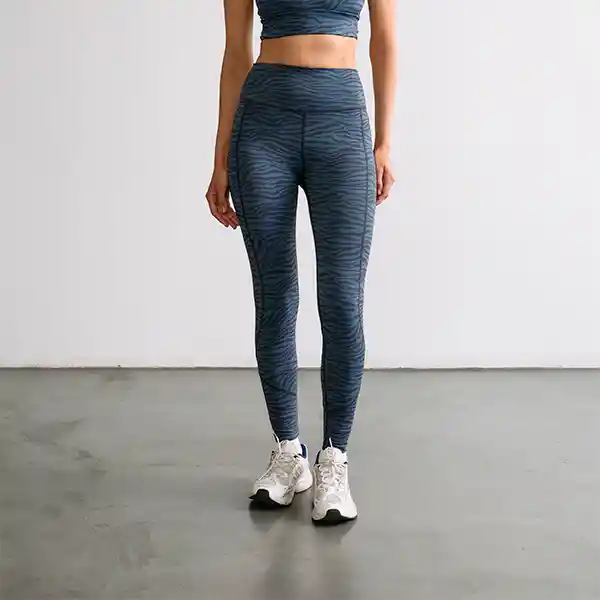 Calza Deportiva Active Cebra Xl Verde Petróleo