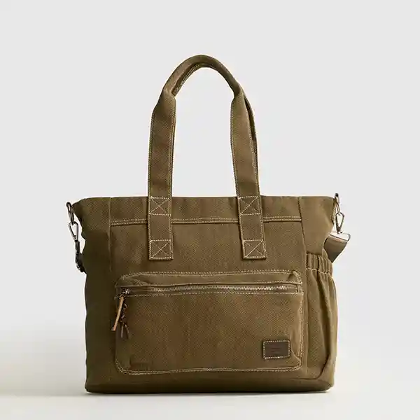 Bolso Notebook Canvas Lavado Verde