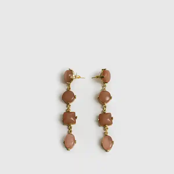 Aros Boho Piedras Irregulares Dorado