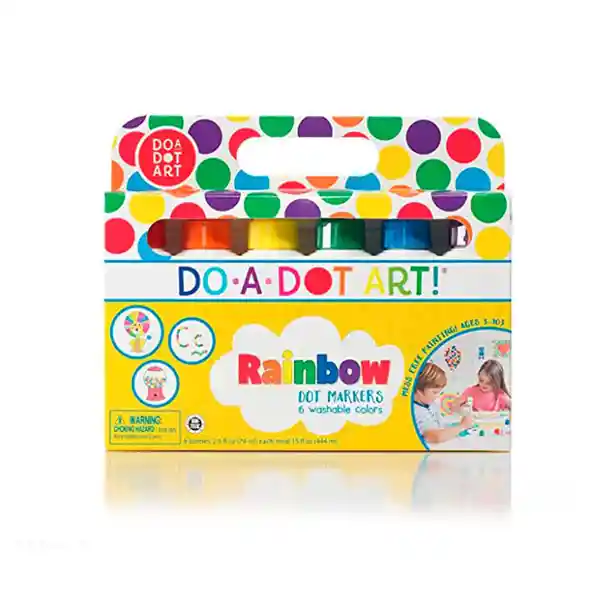 Marcadores De Punto Do A Dot – Arcoiris 6 Unidades