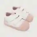 Zapatillas Velcro Bordado de Bebé Niña Blanco Talla 17 Opaline