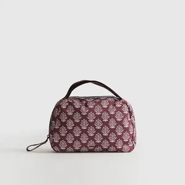 Cosmetiquero Dreamy Cuatro Cierres Burdeo