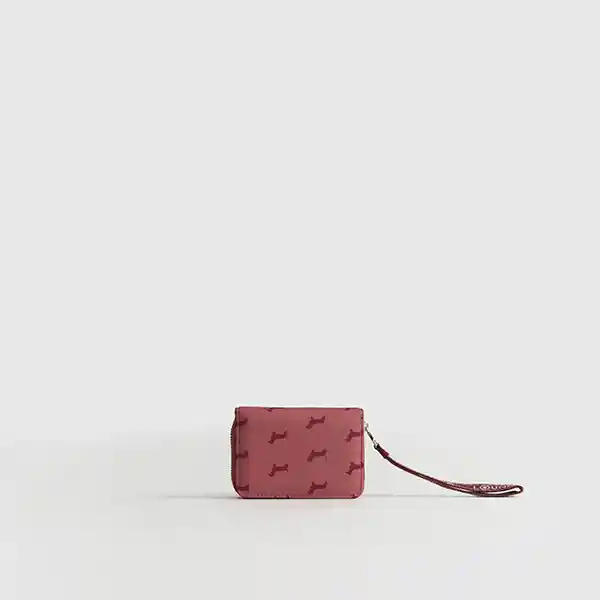 Billetera Pequeña Lanyard Burdeo