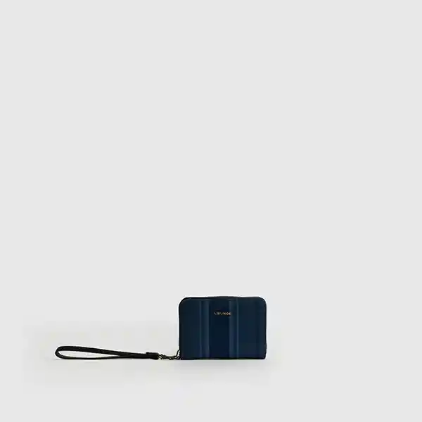 Billetera Boho Líneas Bicolor Azul