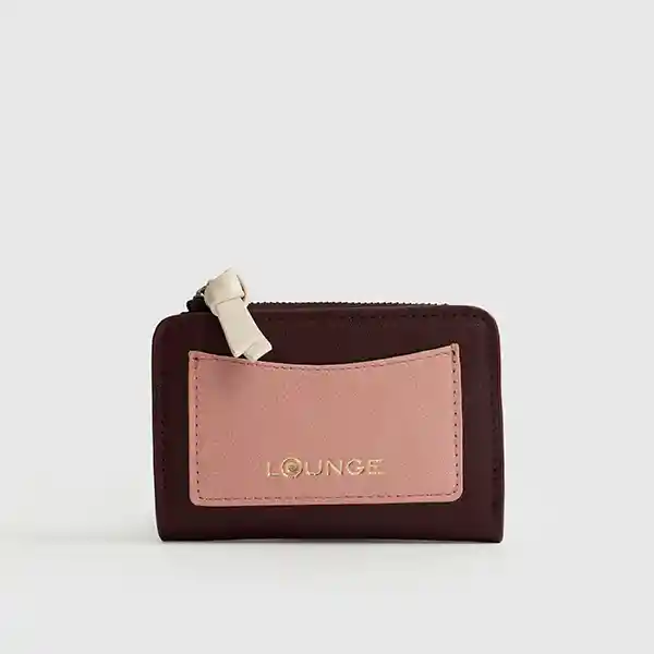 Billetera Bolsillo Bicolor Burdeo