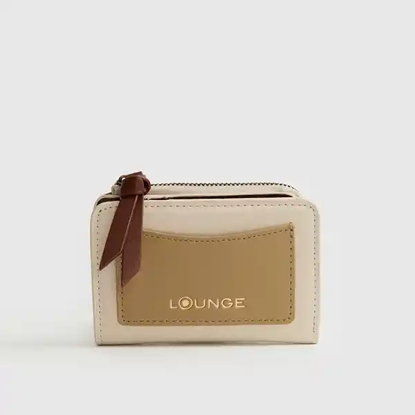 Billetera Bolsillo Bicolor Blanco