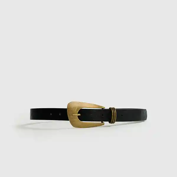 Cinturón Woman Hebilla Plana S/m Negro