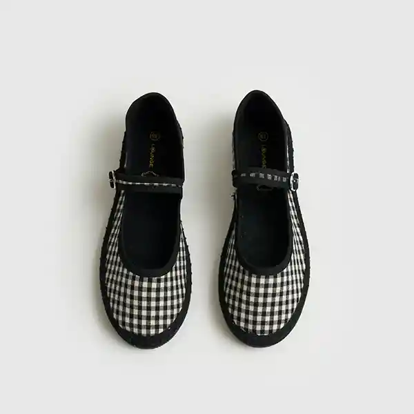 Sandalias Ballerina Vichy 40 Negro