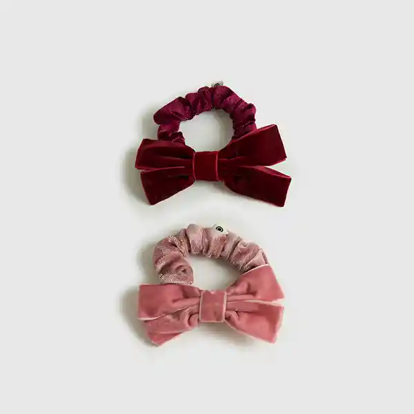 Set Collets Woman Cintas Terciopelo Burdeo