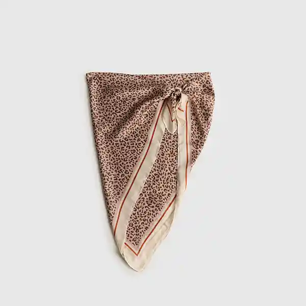 Pañuelo Street Cuadrado Animal Print Blanco