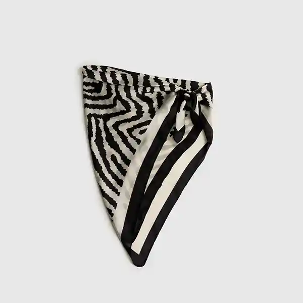 Pañuelo Street Cuadrado Cebra Blanco