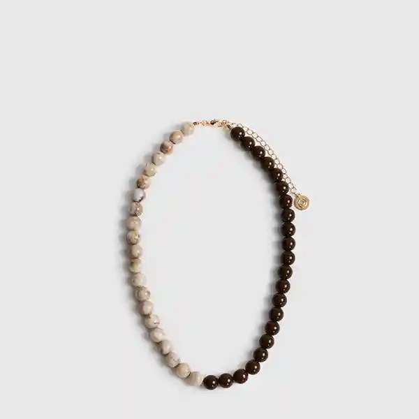 Collar Woman Borlas Bicolor Blanco