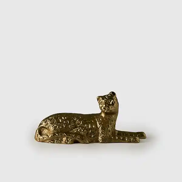 Adorno Decorativo Leopardo Dorado