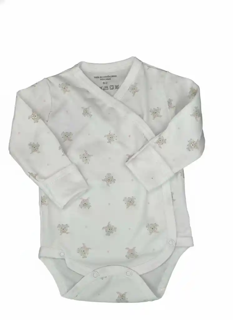 Body Bebé Cruzado 100% Algodón Pima Peruano 0 A 3 Meses