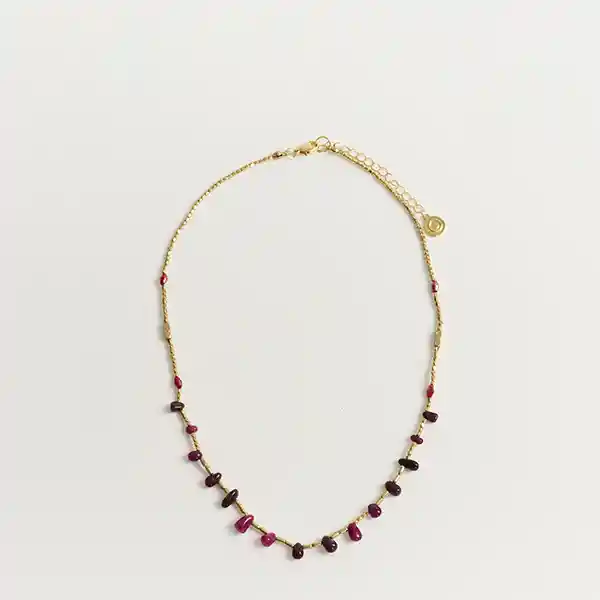 Collar Boho Mostacillas Piedras Dorado