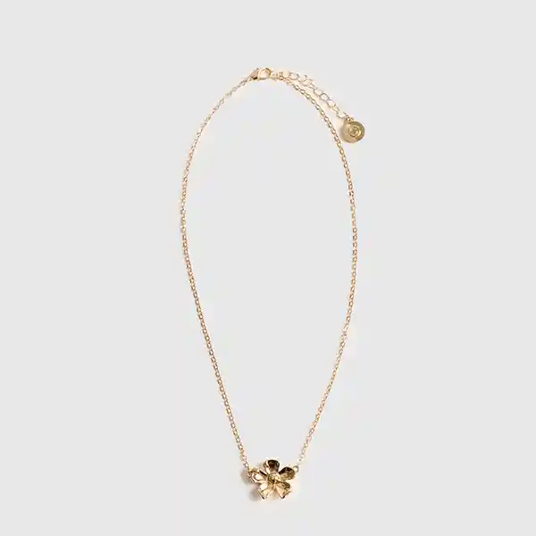 Collar Charm Floral Dorado