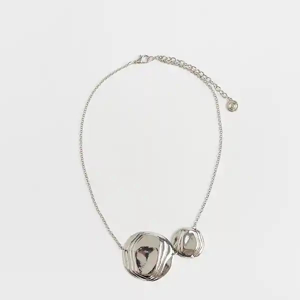 Collar Monedas Plateado