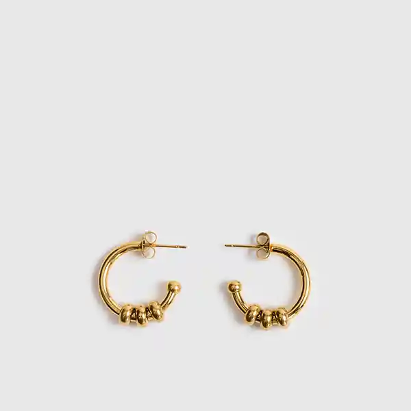 Aros Street Argollas Semiabiertas Dorado