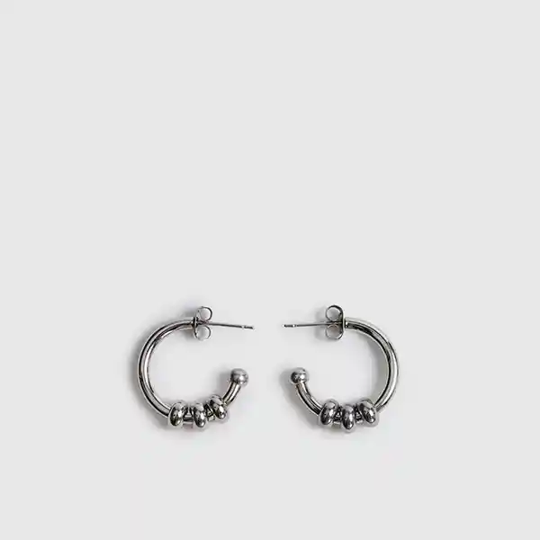 Aros Street Argollas Semiabiertas Plateado
