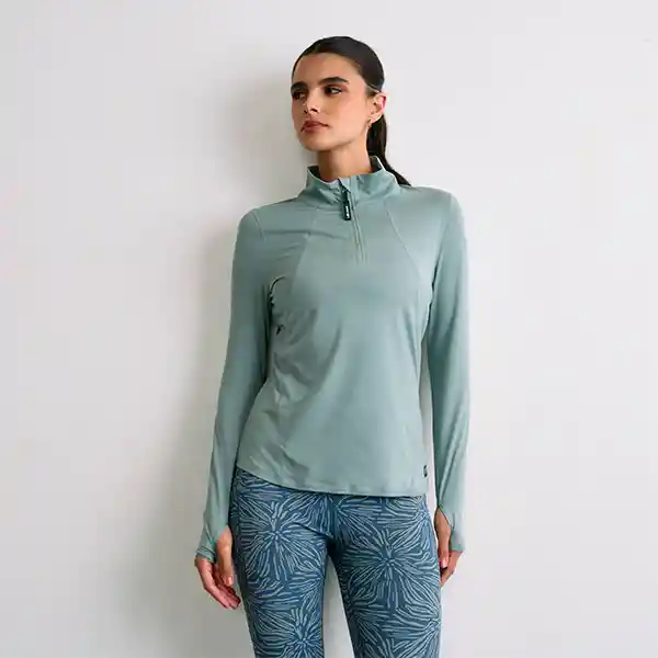 Polerón Active Primera Capa Deportivo L Verde