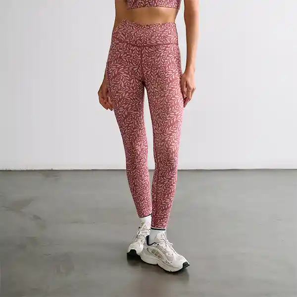 Calza Deportiva Active Hojas S Rosado