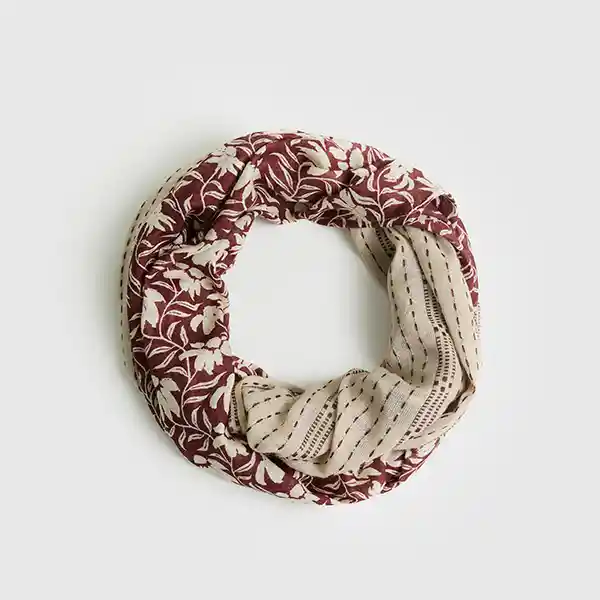 Pañuelo Boho Infinito Flores Beige