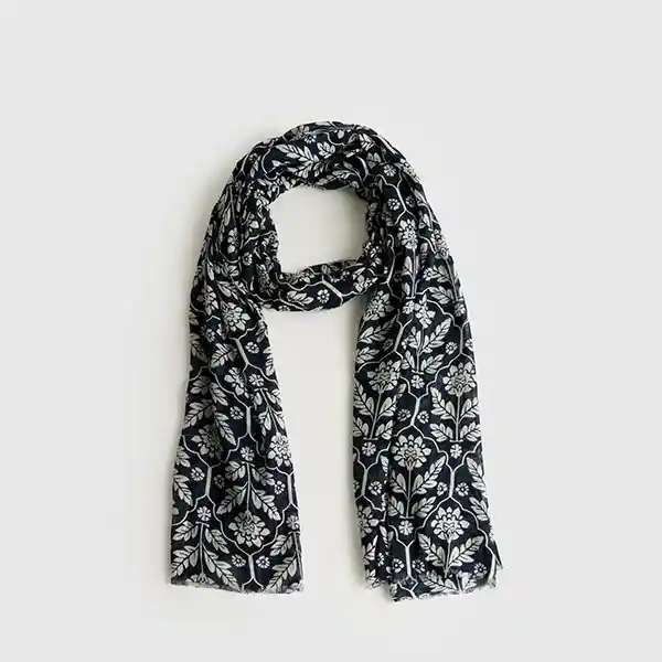 Estola Boho Flores Azul