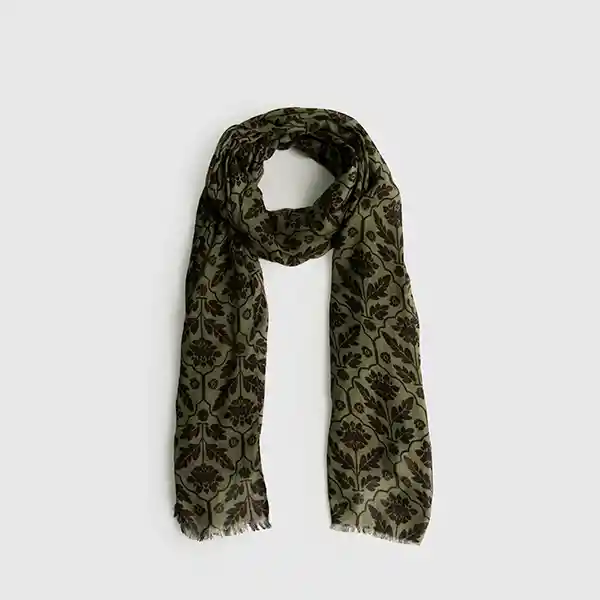 Estola Boho Flores Verde