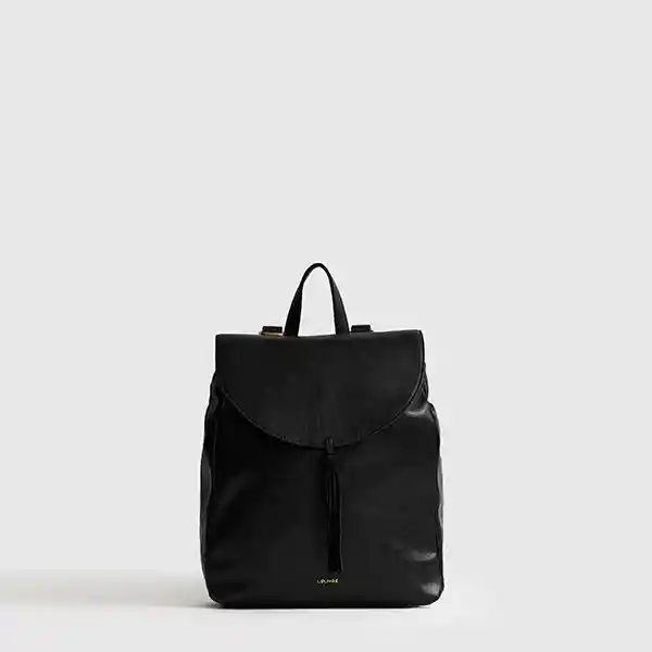 Mochila Boho Tassel Gamuza Notebook Negro