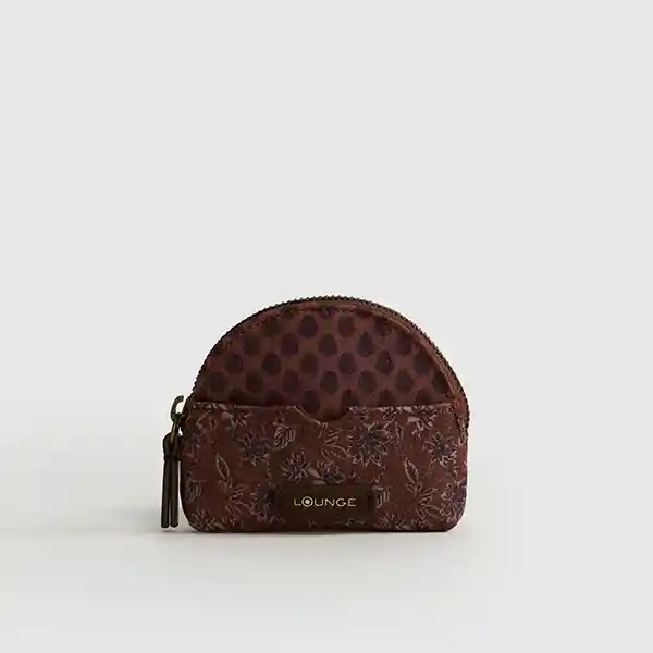 Monedero Boho Canvas Flores Café