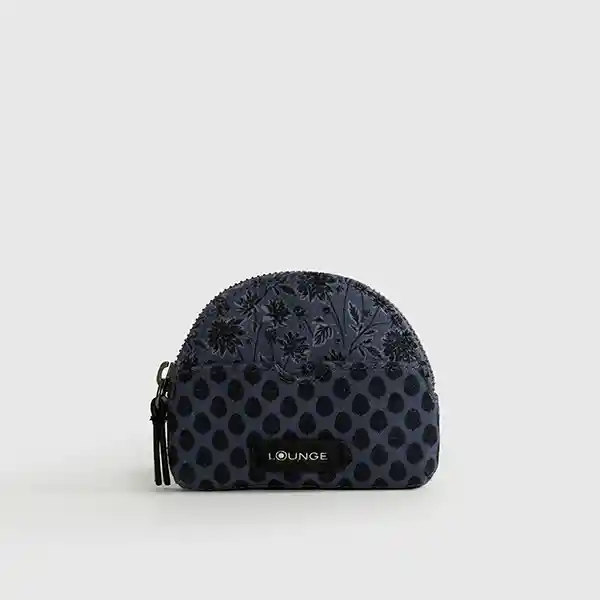 Monedero Boho Canvas Flores Azul