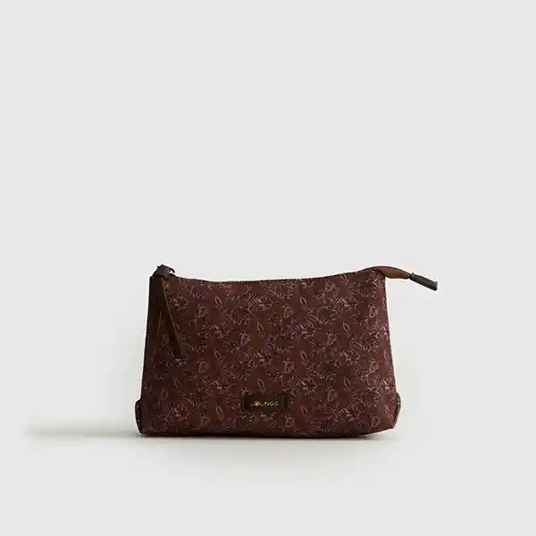 Estuche Boho Canvas Flores Café