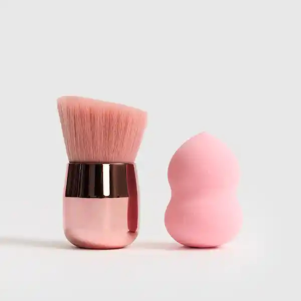 Set Brocha Y Blender Self Care Mini Rosado