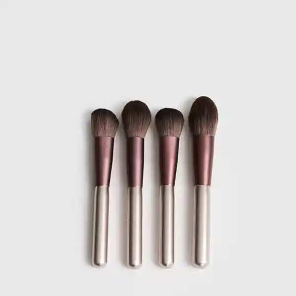 Set De Brochas Self Care Cara Gold Morado