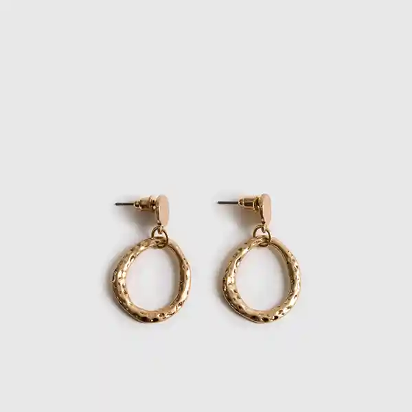 Aros Boho Base Argolla Machacada Dorado