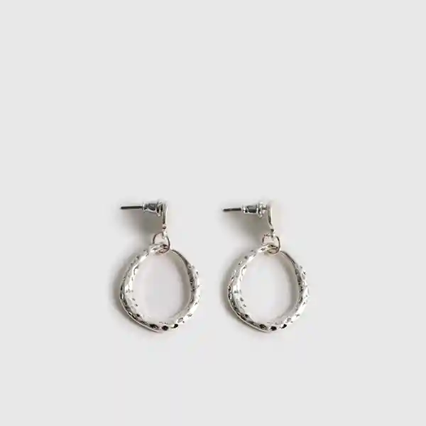 Aros Boho Base Argolla Machacada Plateado