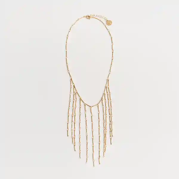 Collar Street Strass Colgantes Dorado