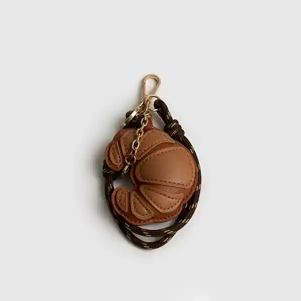 Llavero Craft Cuerda Charm Croissant Dorado