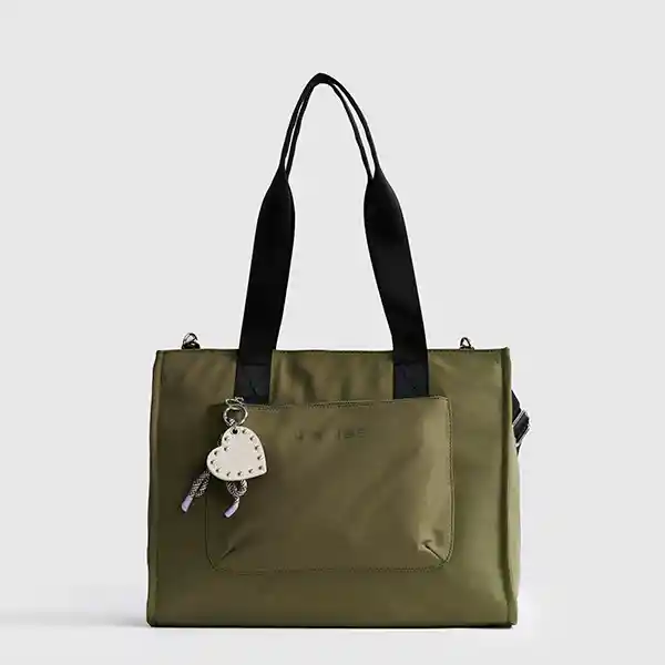 Bolso Street Nylon Notebook Charm Corazón Verde