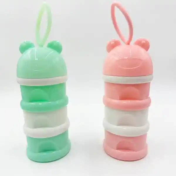 Dosificador Cajita Para Guardar Leche En Polvos - Rosado