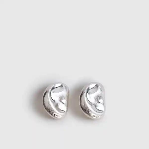 Aros Machacados Irregular Plateado