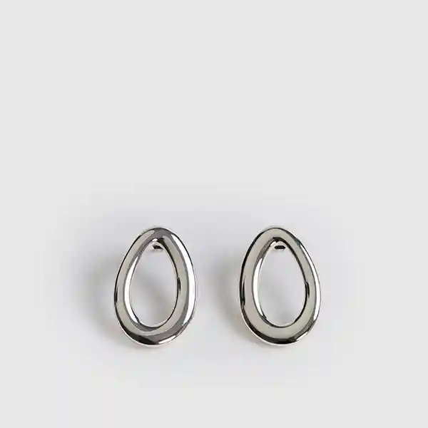 Aros Forma Ovalados Plateado