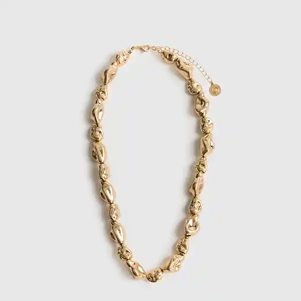 Collar Piedras Irregulares Dorado